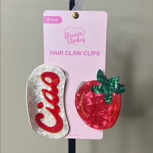 Frazier Sterling | Iridescent Ciao Tomato Whimsical Hair Clips